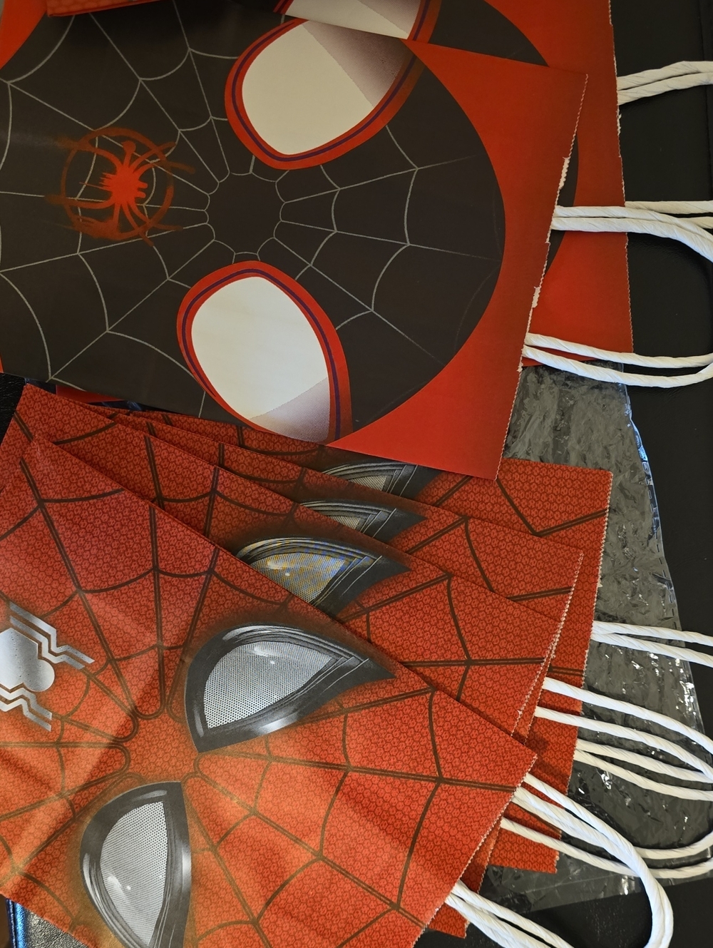 Spiderman Themed Red Party Favor Bags - Pack of 8